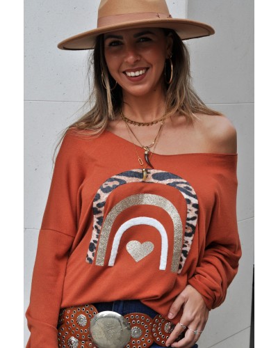 Camiseta Arcoíris Naranja