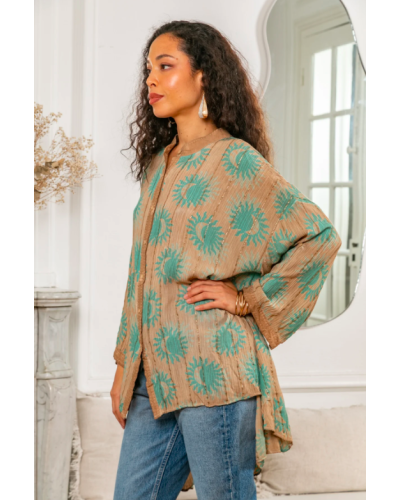 Turquoise Moon Blouse