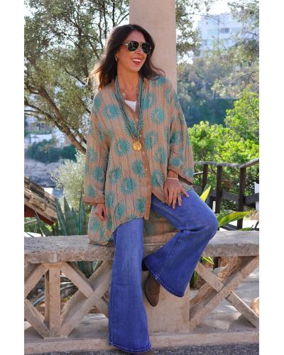 Turquoise Moon Blouse