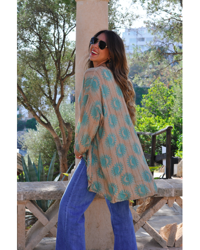 Turquoise Moon Blouse