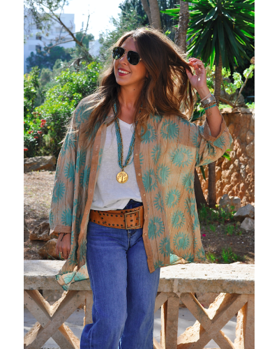 Turquoise Moon Blouse