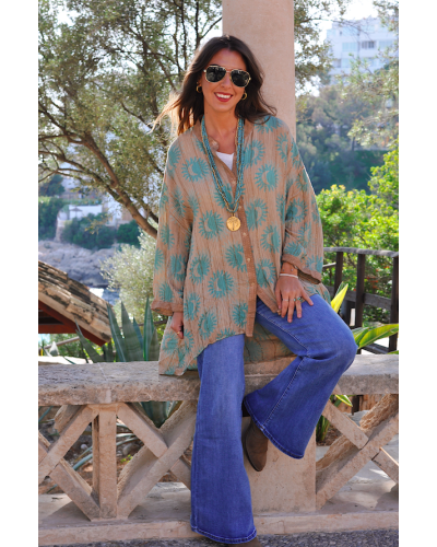 Turquoise Moon Blouse