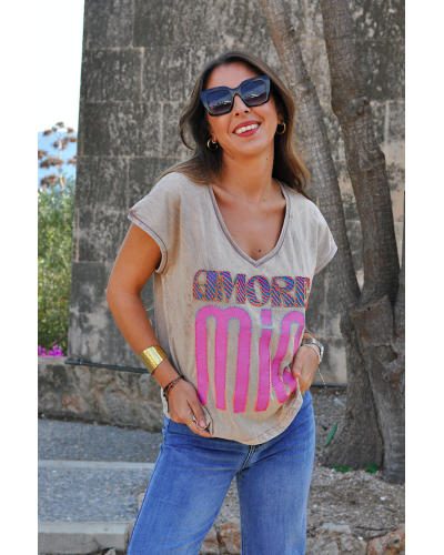 Amore Mio T-shirt Beige