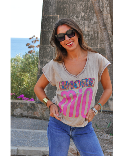 Amore Mio T-shirt Beige