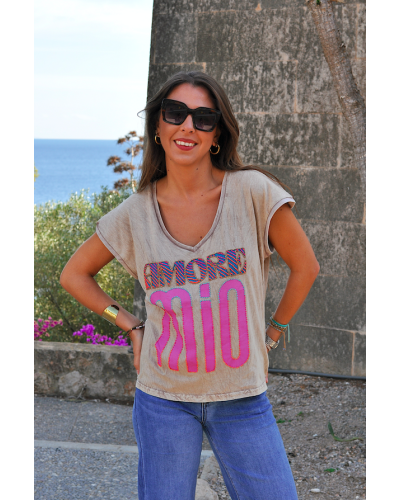 Amore Mio T-shirt Beige