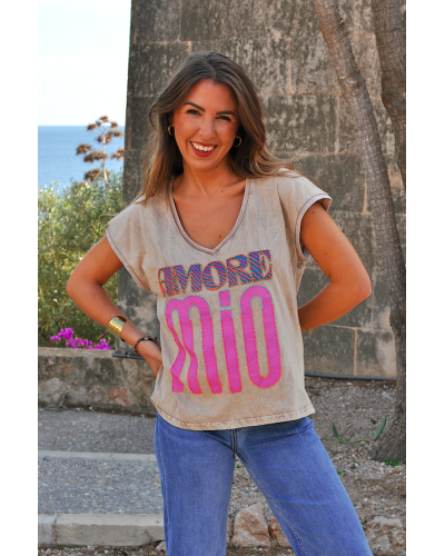 Amore Mio T-shirt Beige