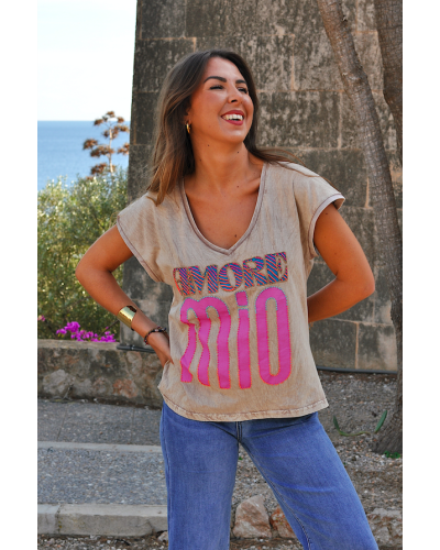 Amore Mio T-shirt Beige