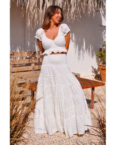 Aline White Angel Skirt