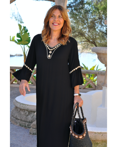 Shell Black Dress