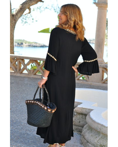 Shell Black Dress