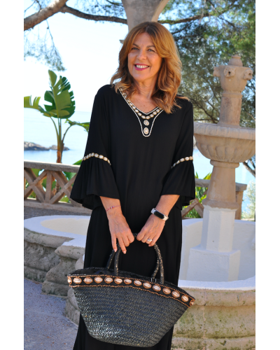 Shell Black Dress