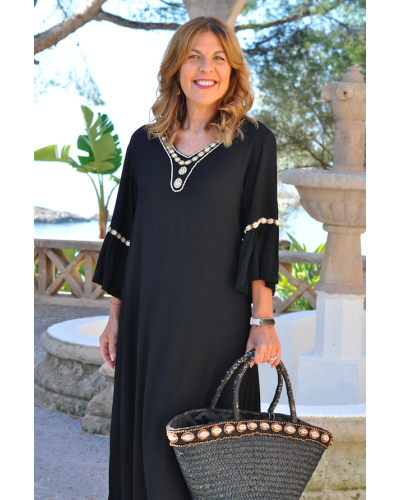 Shell Black Dress