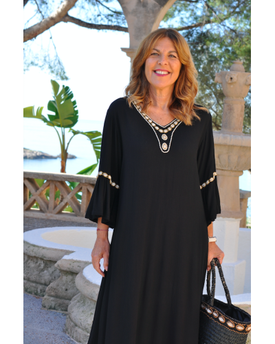 Shell Black Dress