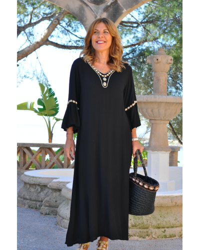 Shell Black Dress