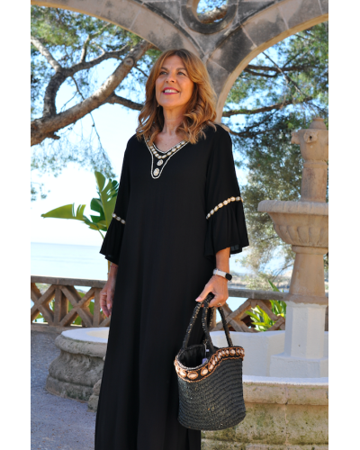 Shell Black Dress