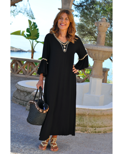 Shell Black Dress