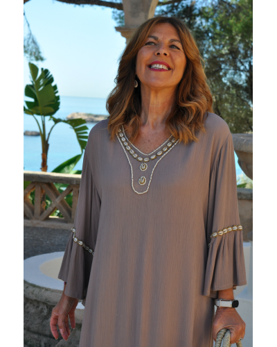 Vestido Shell Beige