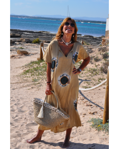 Vestido Karasi Tie dye Beige