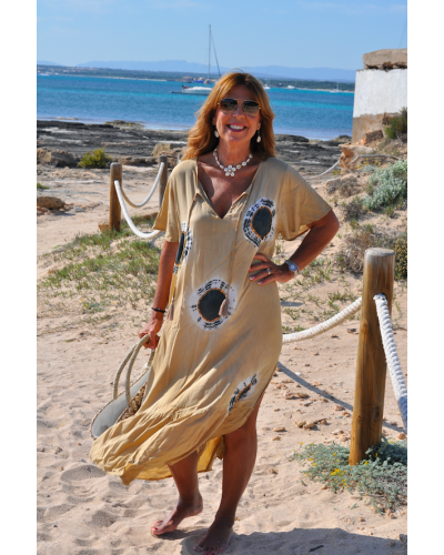 Karasi Beige Tie Dye Dress