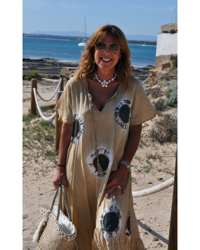 Vestido Karasi Tie dye Beige