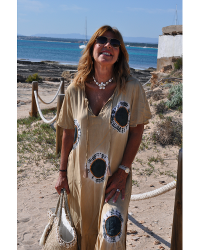 Vestido Karasi Tie dye Beige