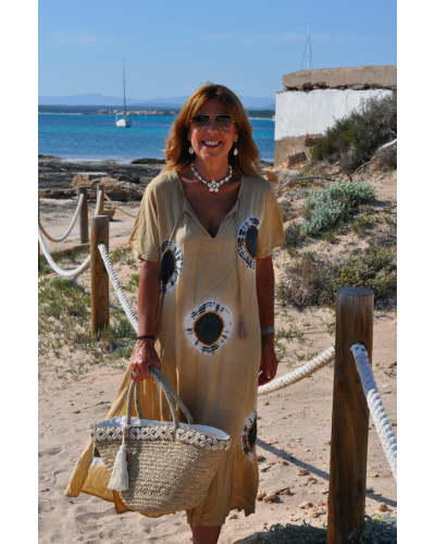 Vestido Karasi Tie dye Beige