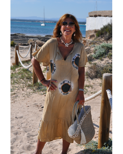 Vestido Karasi Tie dye Beige