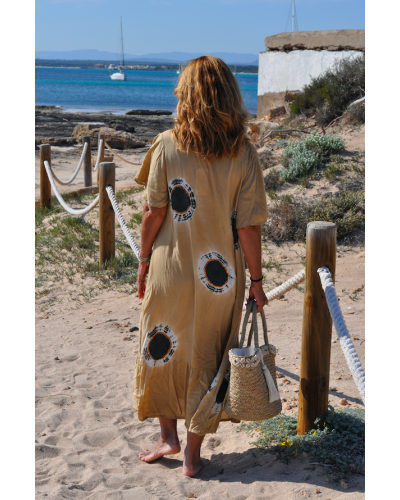 Vestido Karasi Tie dye Beige