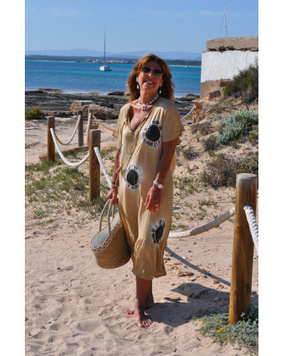 Vestido Karasi Tie dye Beige