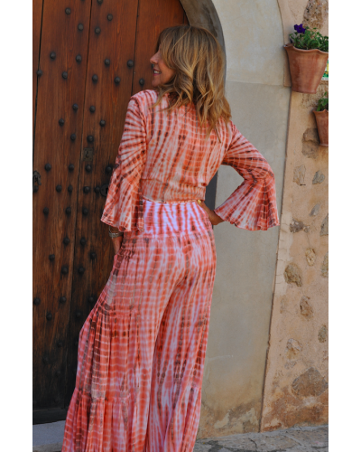 Top Viola Tie Dye Coral