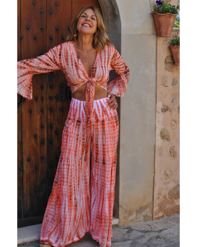 Top Viola Tie Dye Coral