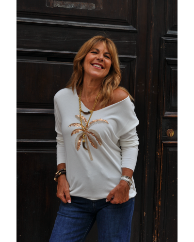 Camiseta Palmera White
