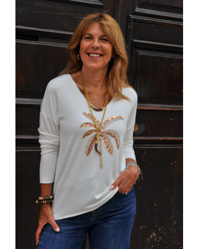 Camiseta Palmera White