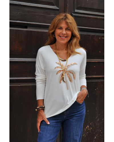 Camiseta Palmera White