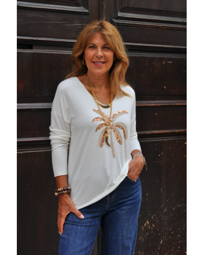 Camiseta Palmera White