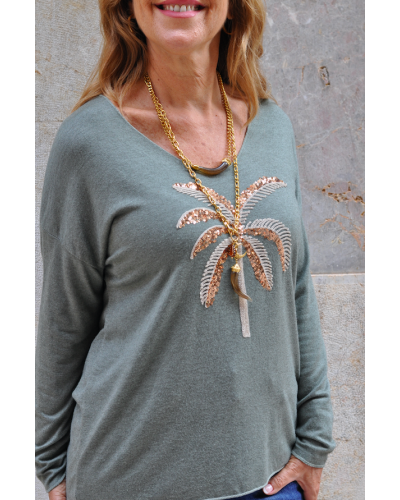 Camiseta Palmera Verde