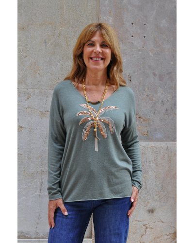 Camiseta Palmera Verde