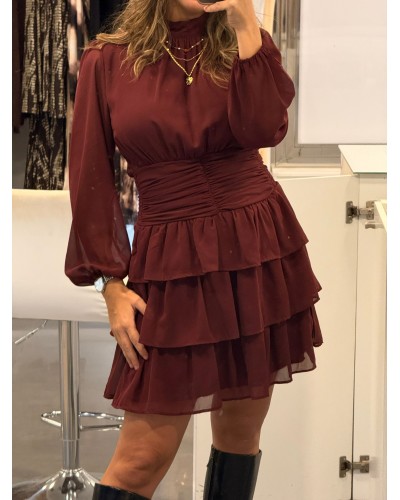 Vestido Poly Burdeos