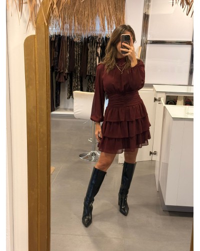 Vestido Poly Burdeos