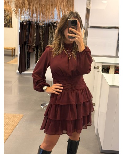 Vestido Poly Burdeos