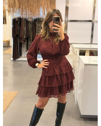 Vestido Poly Burdeos