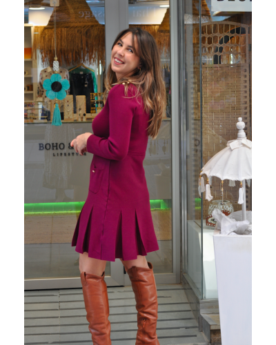 Vestido Anne Burdeos