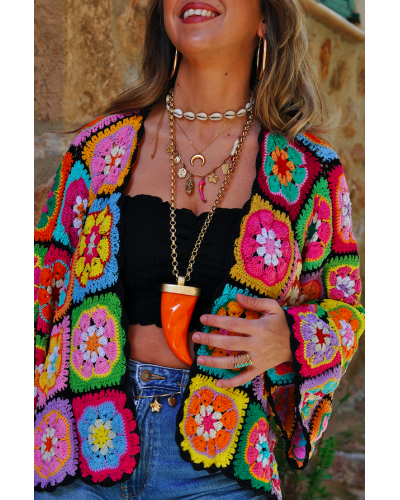 Orange Horn Necklace