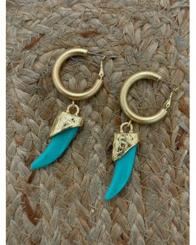 Pendientes Cuerno Turquesa