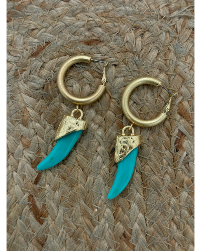 Pendientes Cuerno Turquesa