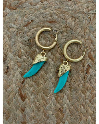 Pendientes Cuerno Turquesa