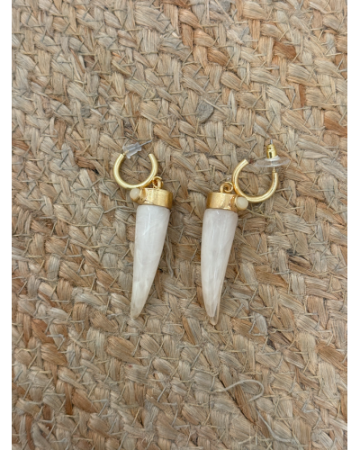 Pendientes Cuernos blancos