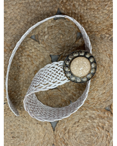 Cinturón Boho White