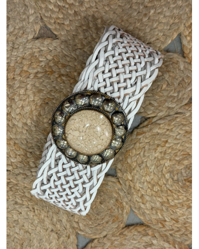 Cinturón Boho White