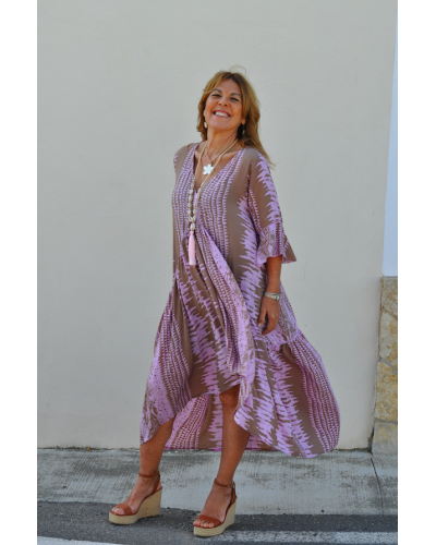 Kaftan Amanda Snake Pink